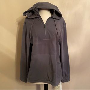 NWT Womens Gray Quarter Zip Hoodie Athleisure